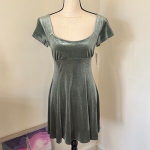 Kohl's Sage Velvet Mini Dress